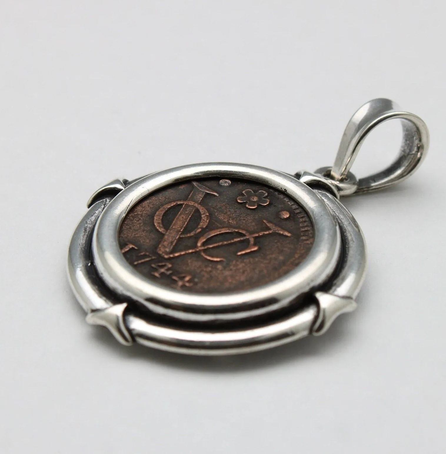 VOC Dutch Coin, Silver Pendant, 00201