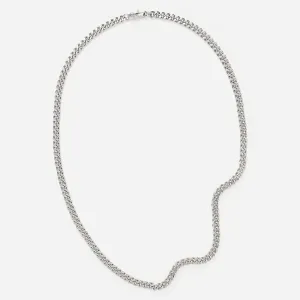 Wave Chain Necklace in Silver