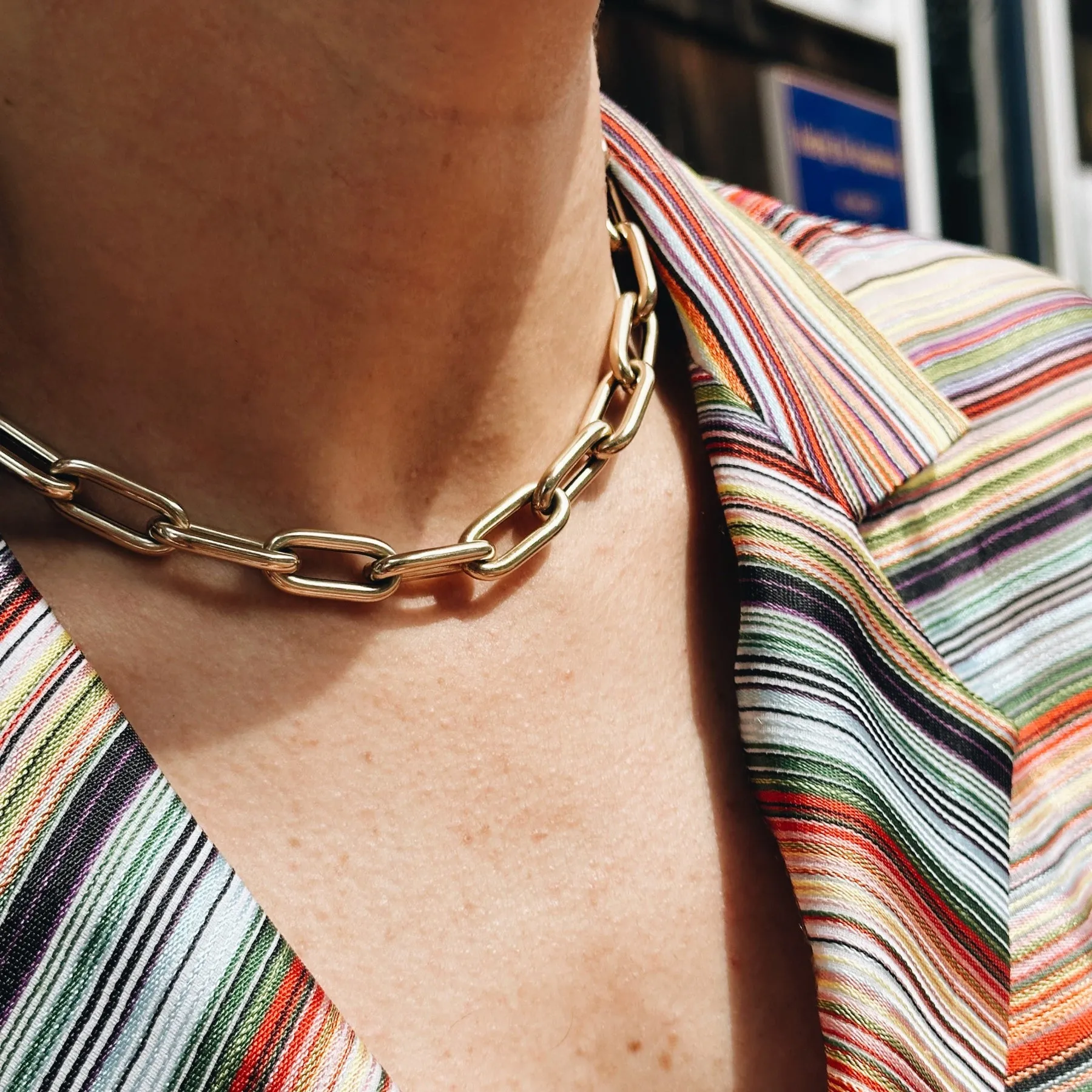 Way Chain Necklace with Tusk Clasp