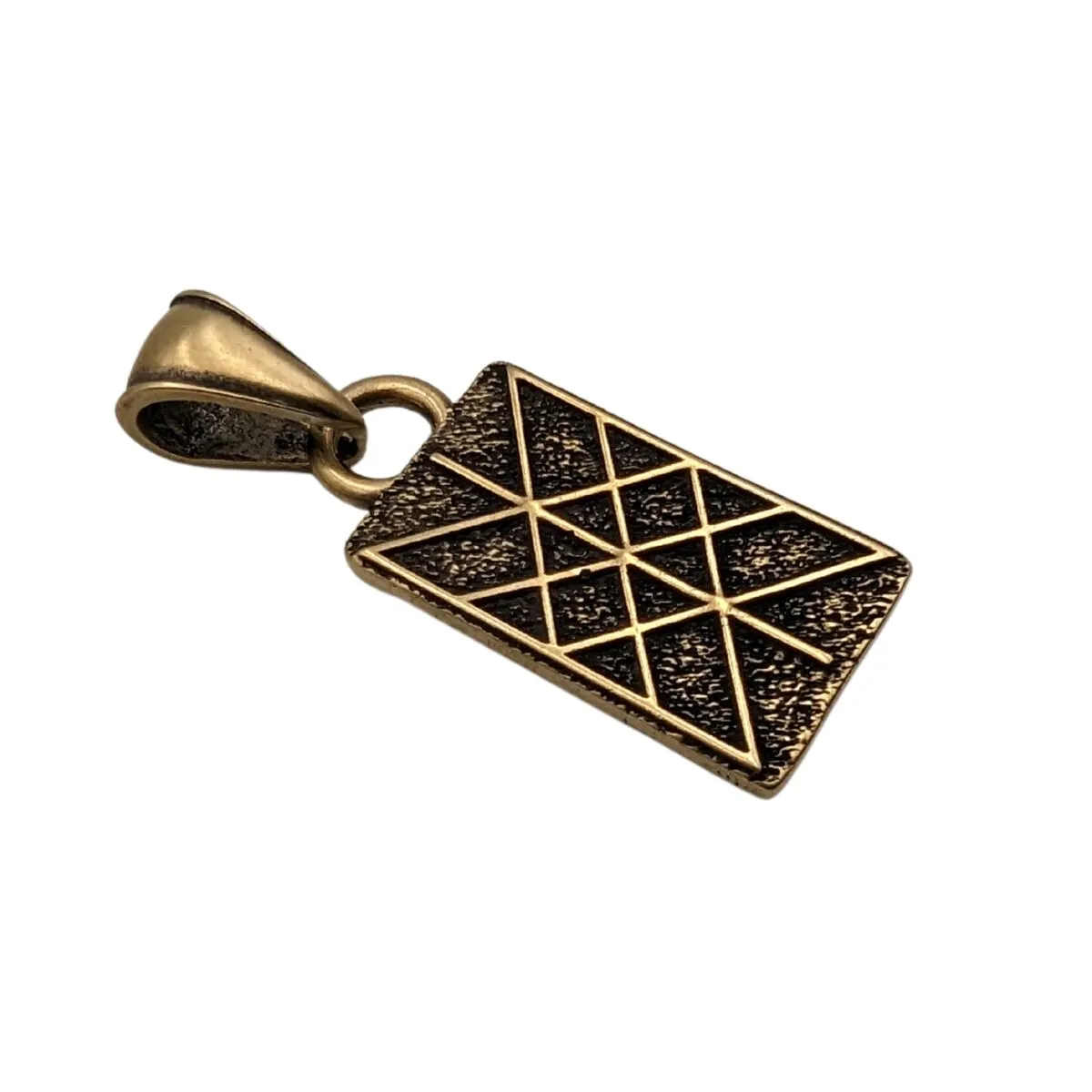 Web of Wyrd bronze pendant
