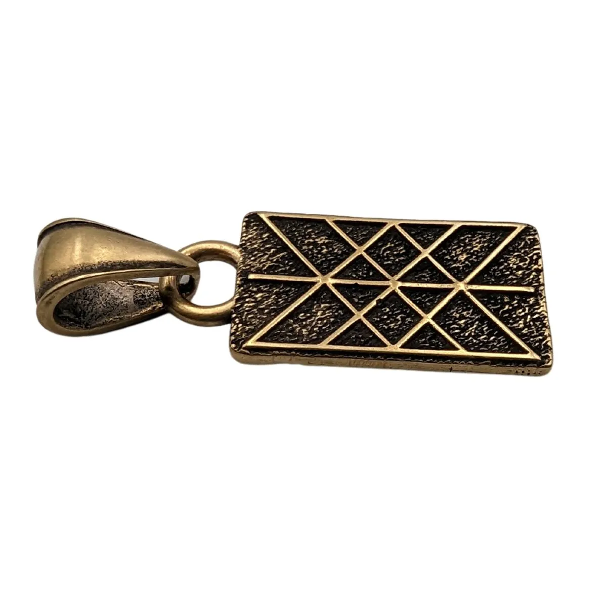 Web of Wyrd bronze pendant