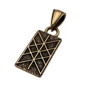 Web of Wyrd bronze pendant