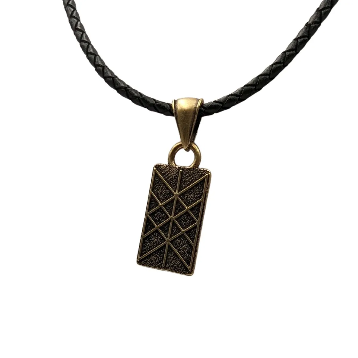 Web of Wyrd bronze pendant
