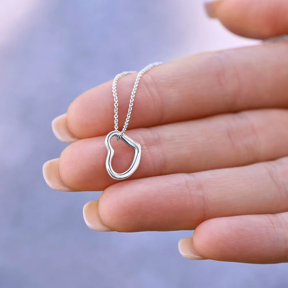 Wife Necklace, Delicate Heart Necklace for Wife, Jewelry for Wife