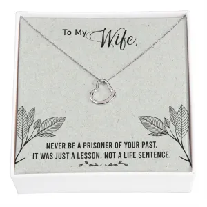 Wife Necklace, Delicate Heart Necklace for Wife, Jewelry for Wife