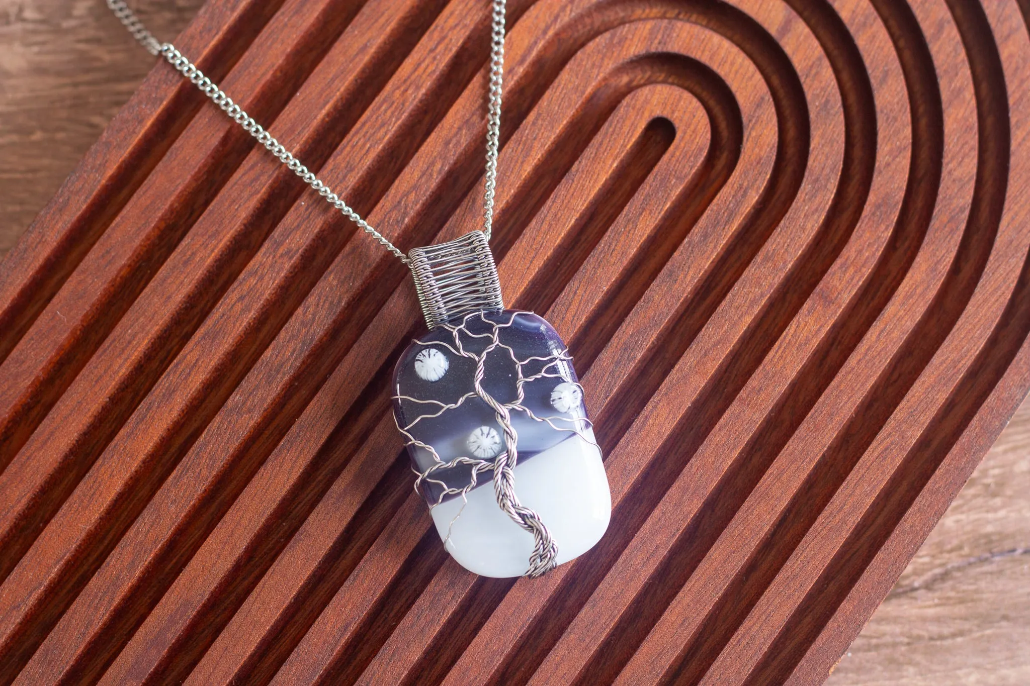 Winter's Night Sterling Silver Tree of Life Pendant