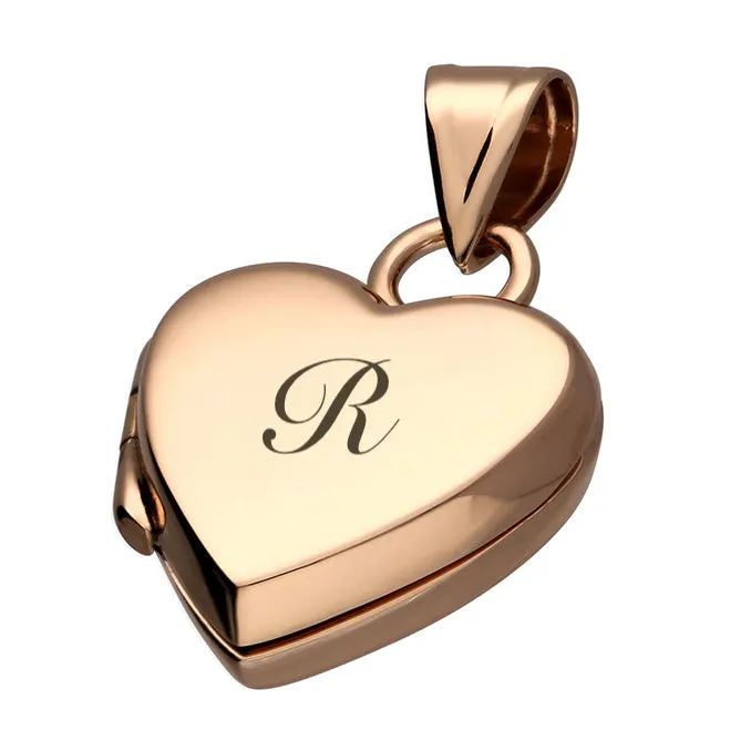 Womens heart shaped locket personalised necklace