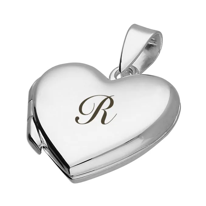 Womens heart shaped locket personalised necklace