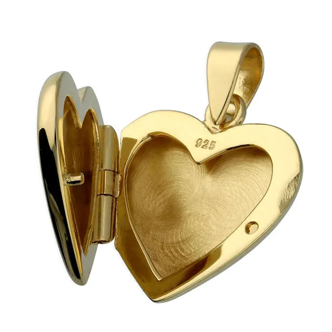 Womens heart shaped locket personalised necklace