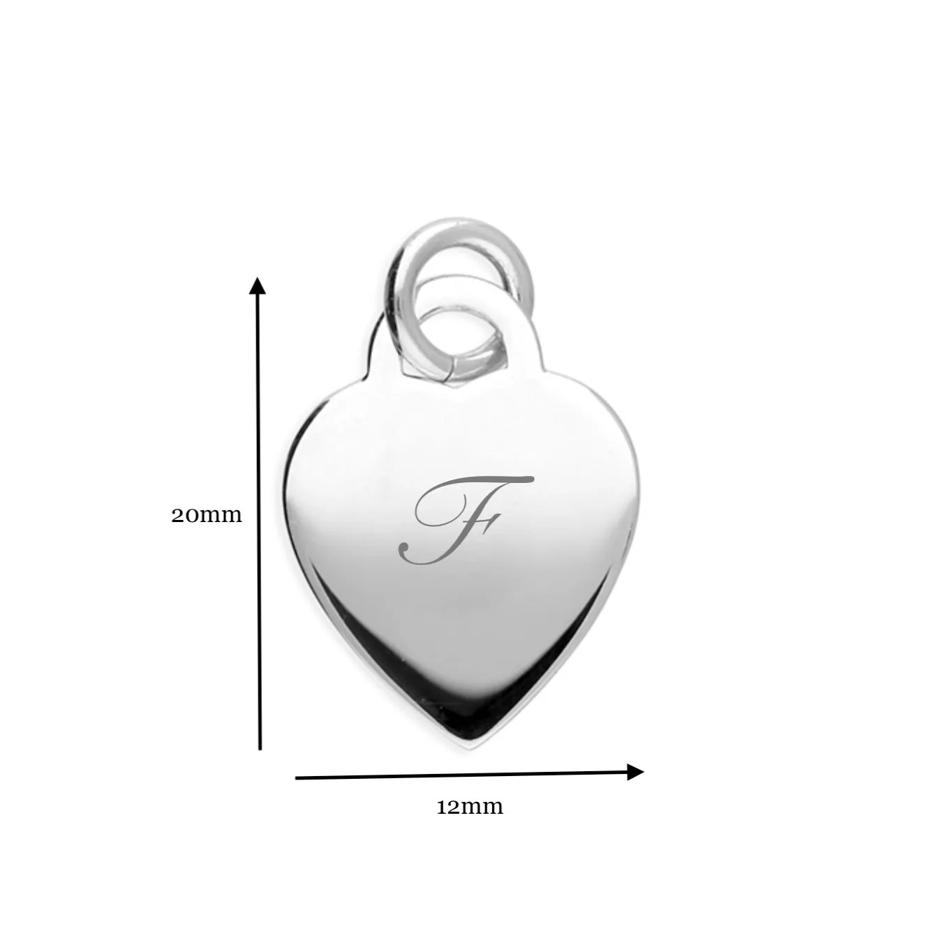 Womens heart shaped pendant personalised necklace