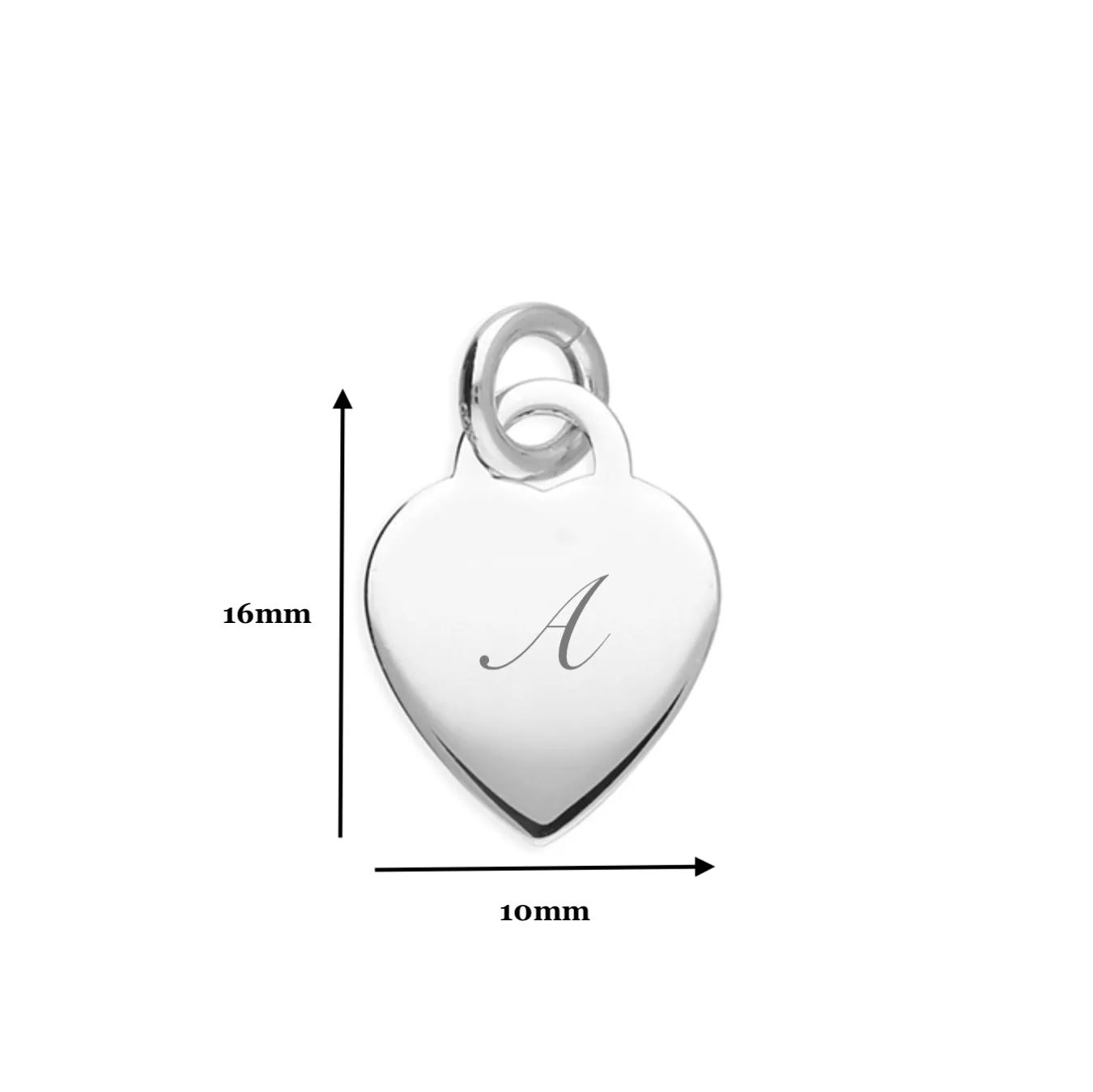 Womens heart shaped pendant personalised necklace