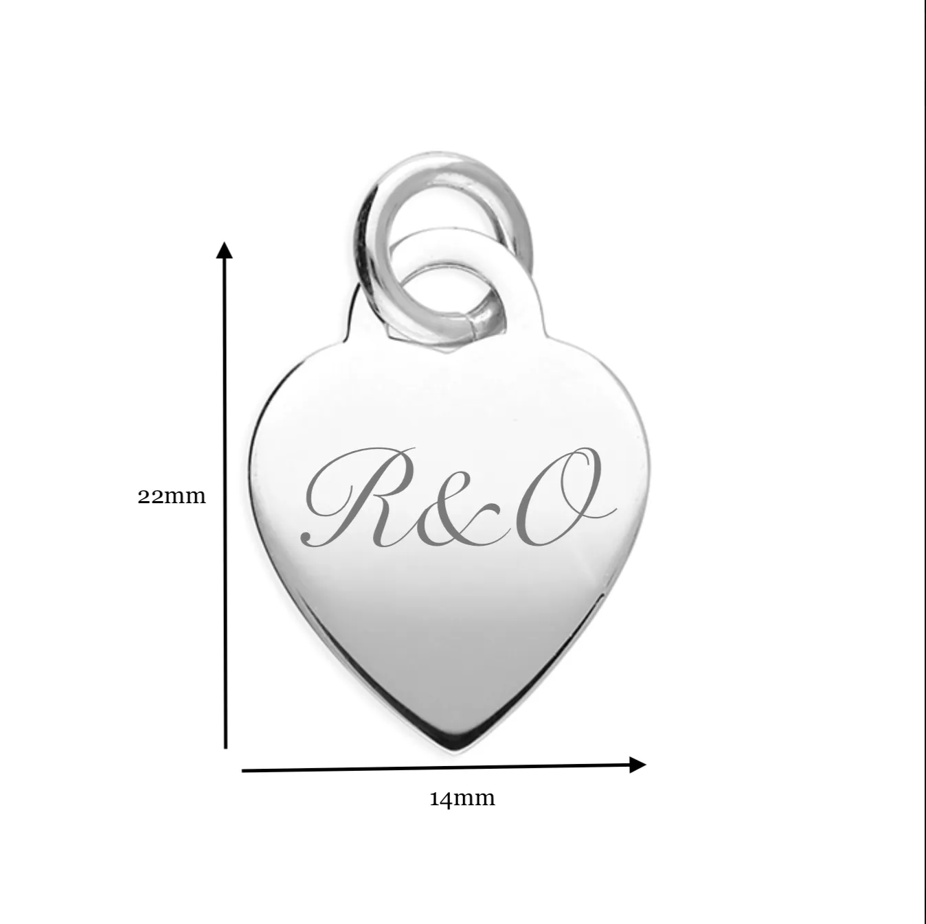 Womens heart shaped pendant personalised necklace