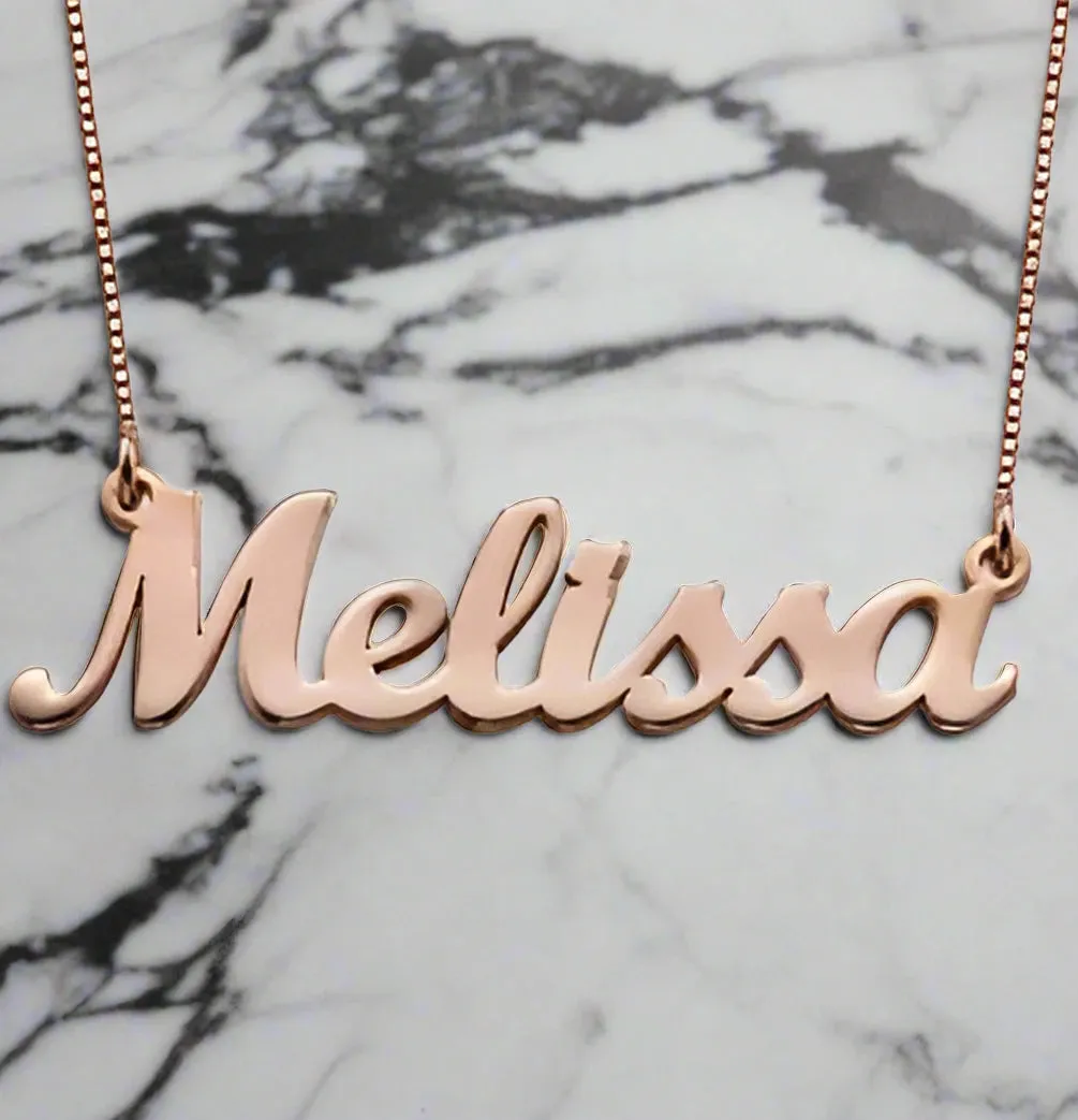 Womens personalised name necklace