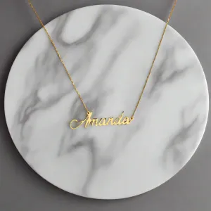 Womens personalised name necklace