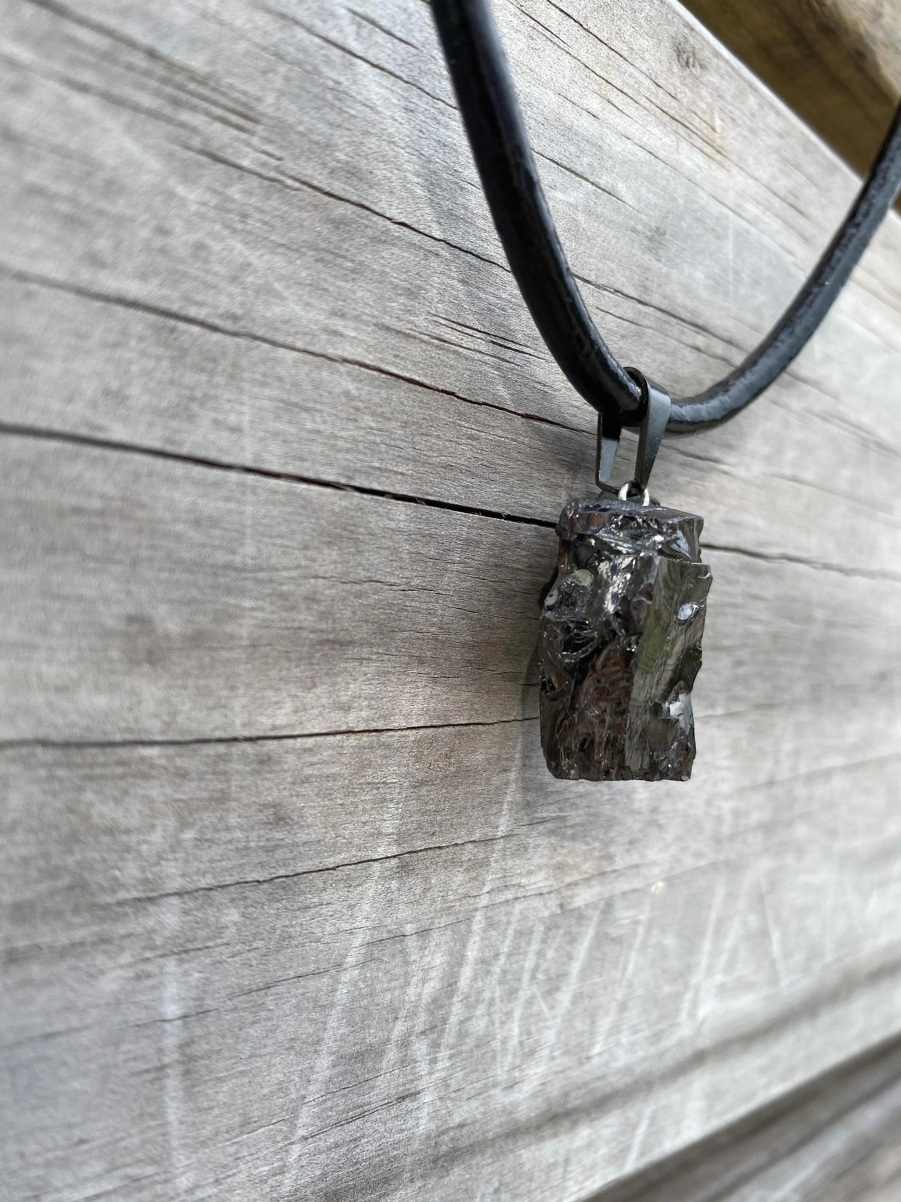 XLarge Elite Noble Raw Shungite Pendant Necklace (7-14 grams)