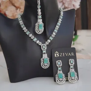 Zirconia Cuts Style Necklace Set