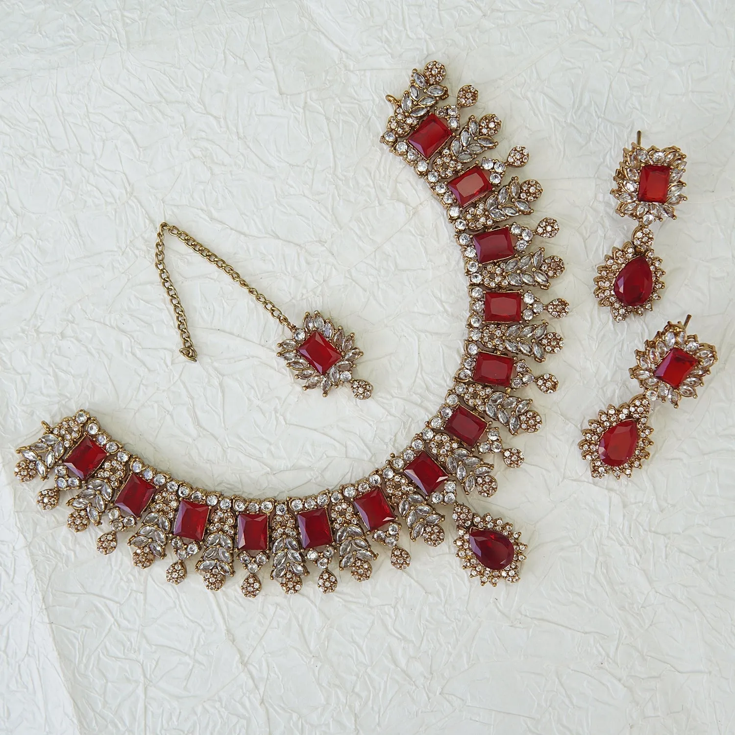 Zirconia Zevar Necklace Set