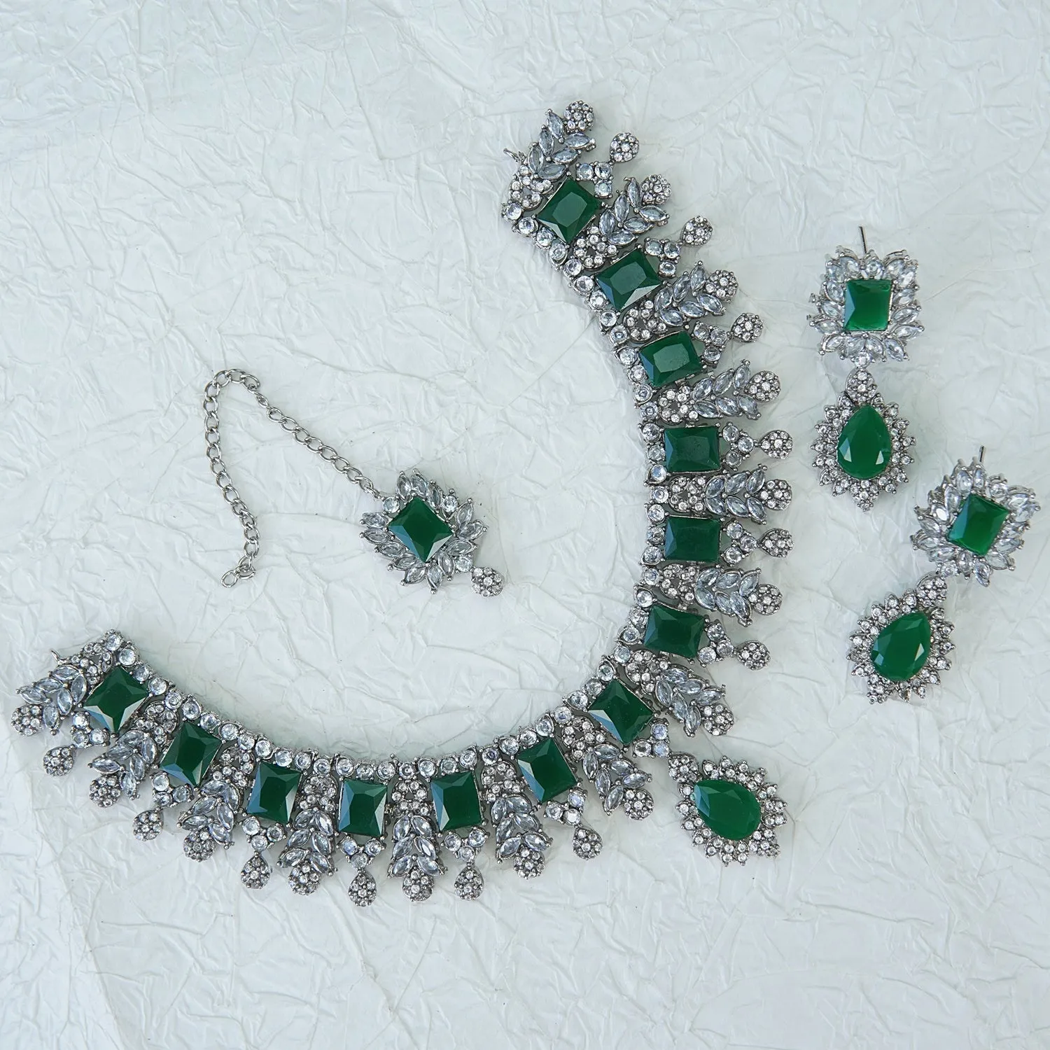 Zirconia Zevar Necklace Set