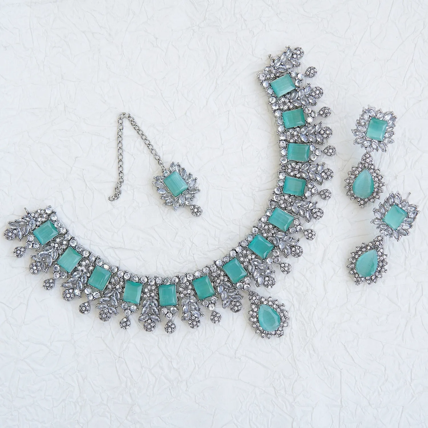 Zirconia Zevar Necklace Set