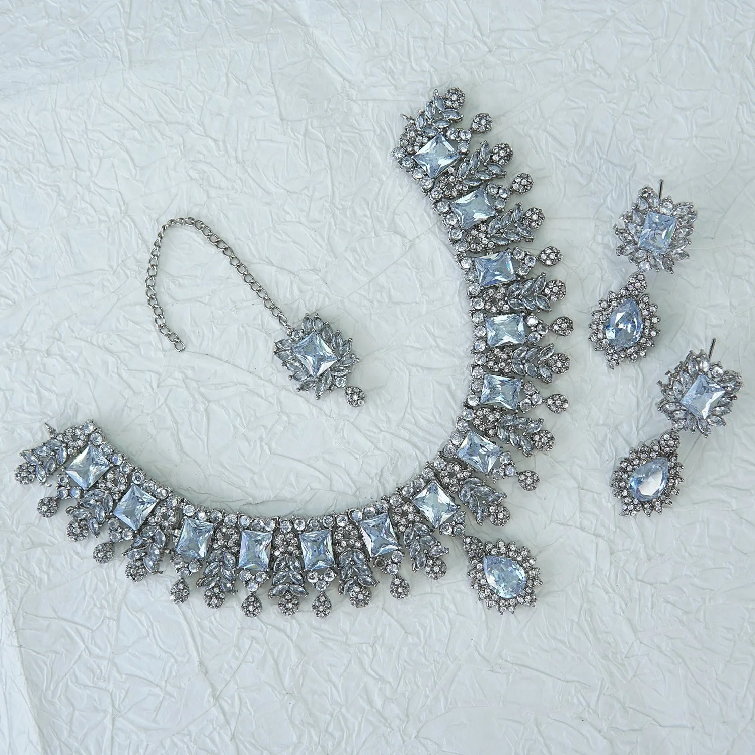 Zirconia Zevar Necklace Set