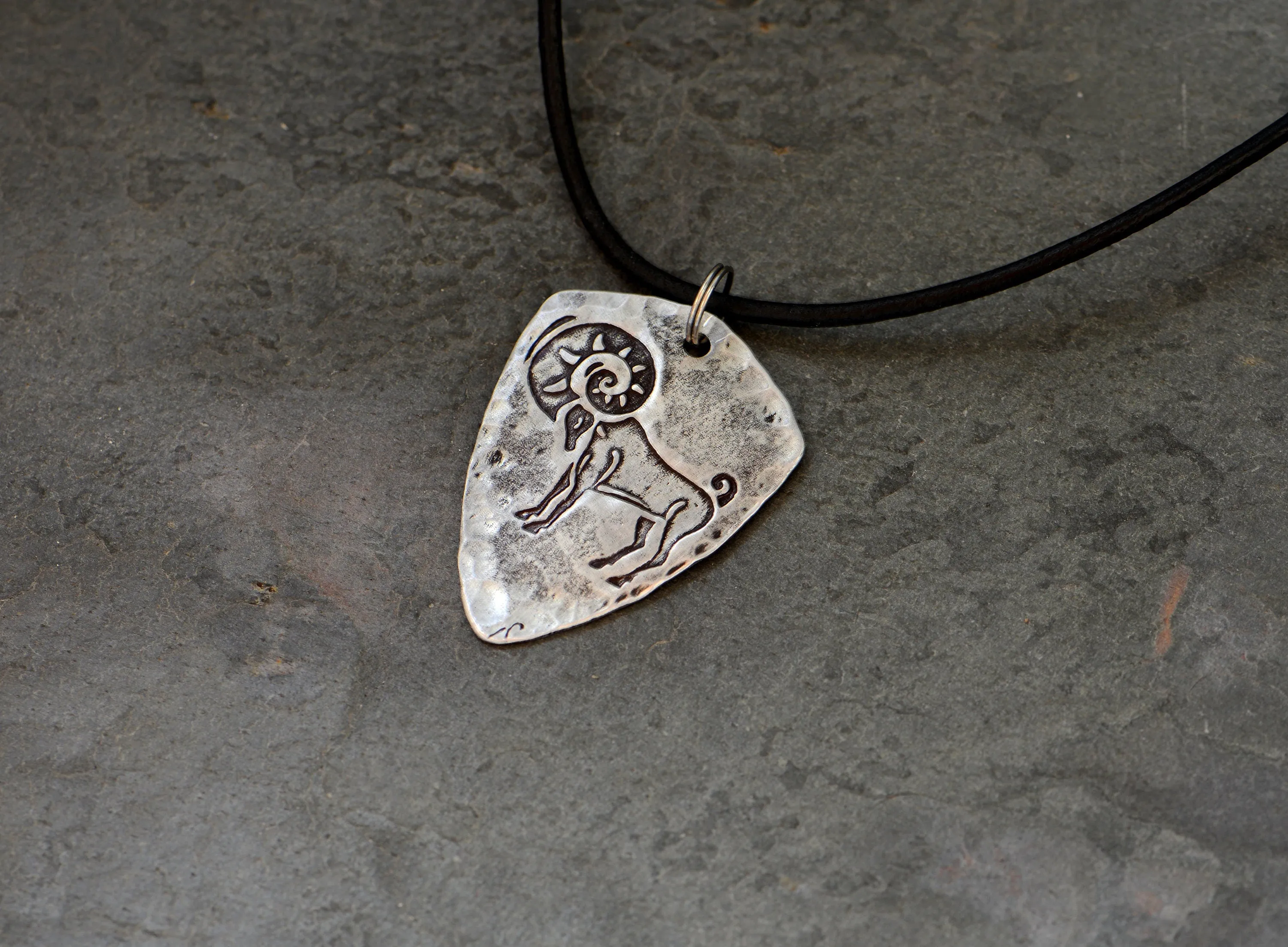 Zodiac sign sterling silver necklace - Aries as shown but can be customized to any astrology signs